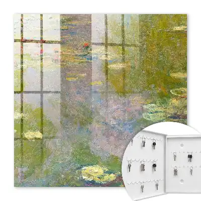 Key cabinet Claude Monet water lilies painterly