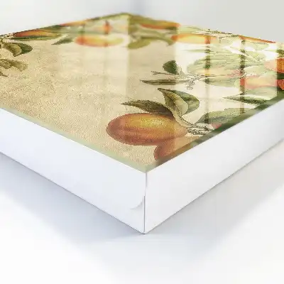 Wall mounted key box Oranges in the bright nature background