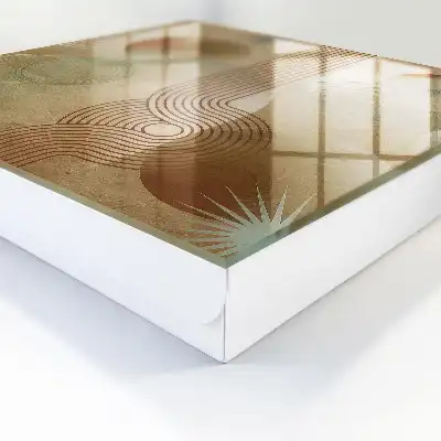 Decorative key box Geometric forms in earthy tones