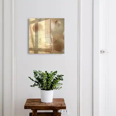 Decorative key box Geometric forms in earthy tones