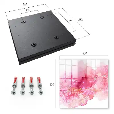 Wall mounted key box A floral landscape with a light atmosphere