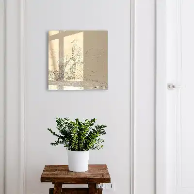 Wall mounted key box Fisherman by the lake with delicate detail