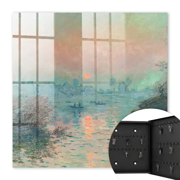 Key cabinet Romantic landscape with pastel colors