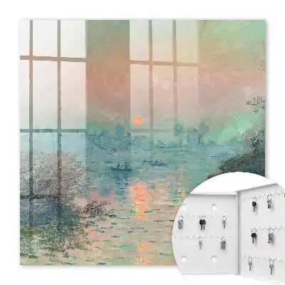 Key cabinet Romantic landscape with pastel colors
