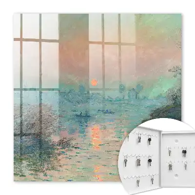 Key cabinet Romantic landscape with pastel colors