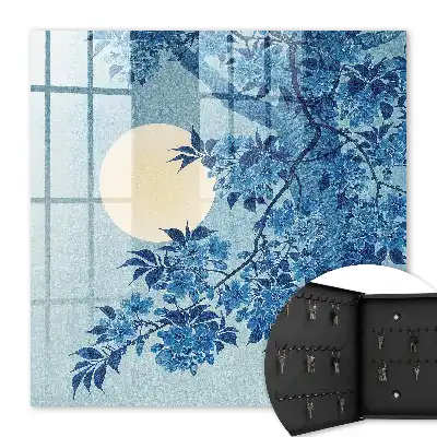 Wall mounted key box Full moon night