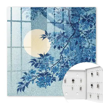 Wall mounted key box Full moon night