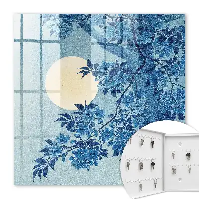 Wall mounted key box Full moon night