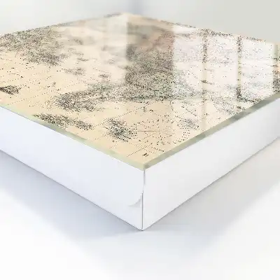 Key box for home World map with continents and ships