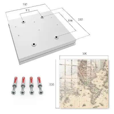 Key box for home World map with continents and ships