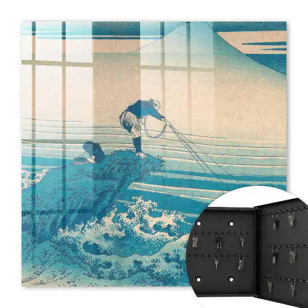 Key cabinet Fisherman and the Waves Art