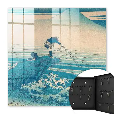 Key cabinet Fisherman and the Waves Art