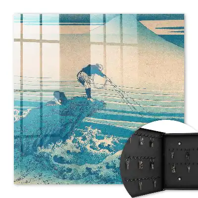Key cabinet Fisherman and the Waves Art