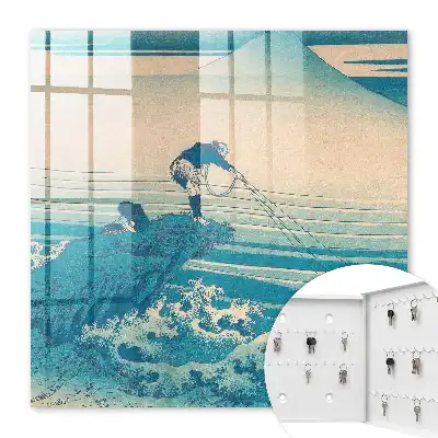 Key cabinet Fisherman and the Waves Art