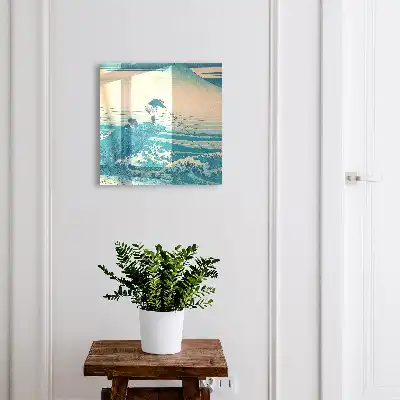 Key cabinet Fisherman and the Waves Art