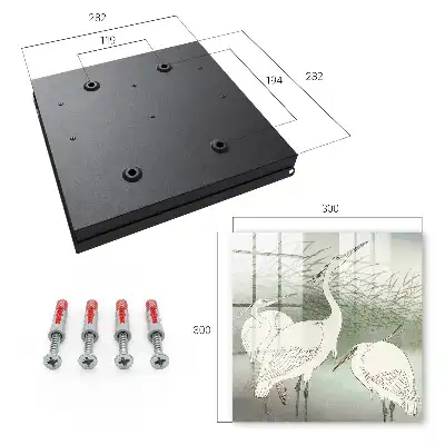 Wall Mounted Key Box Featuring Herons and Delicate Grasses