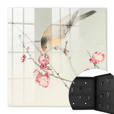Key box for home Bird flowers subtle style