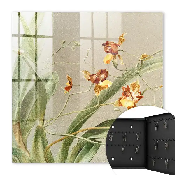 Key cabinet Flowers vines green vegetation