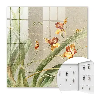 Key cabinet Flowers vines green vegetation