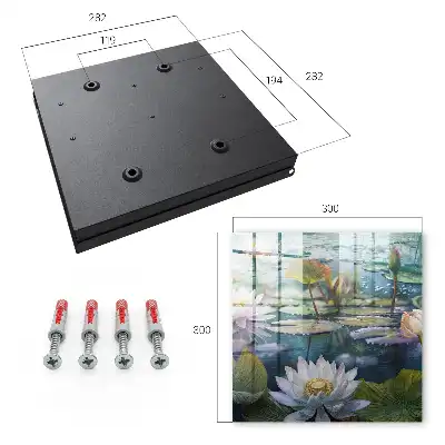 Wall mounted key cabinet Water flowers with lilies