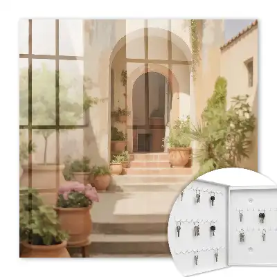 Key box for home Rustic garden entrance door