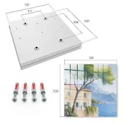 Wall mounted key cabinet The peace of nature by the lake