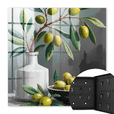 Key box for home Green olive vase place