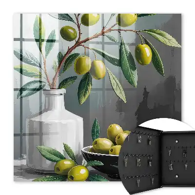 Key box for home Green olive vase place