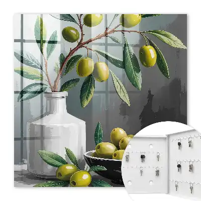 Key box for home Green olive vase place