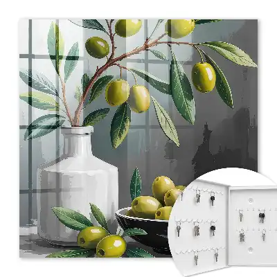 Key box for home Green olive vase place