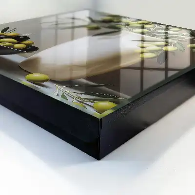 Decorative key box Olive nature contrasting with white