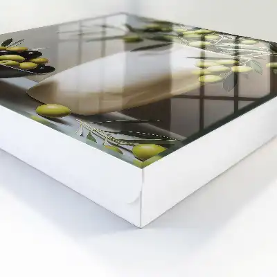 Decorative key box Olive nature contrasting with white