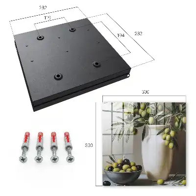 Decorative key box Olive nature contrasting with white