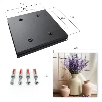 Wall mounted key cabinet Flowers in a cream vase