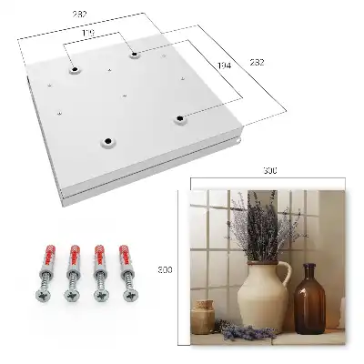Key cabinet Lavender cream vase