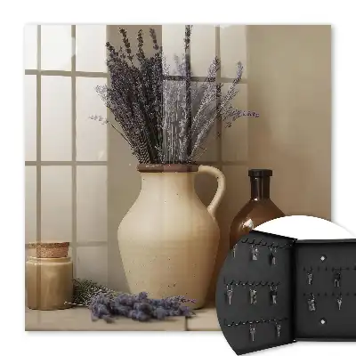 Key cabinet Lavender cream vase