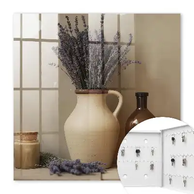 Key cabinet Lavender cream vase