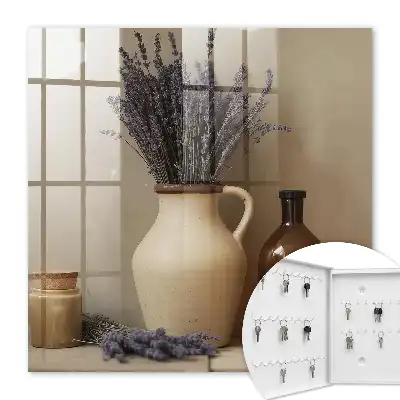 Key cabinet Lavender cream vase