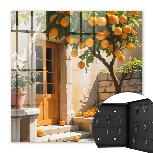 Key box for home Orange garden tree