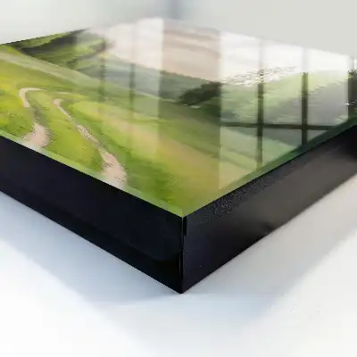 Decorative key box An idyllic landscape with fields and forests