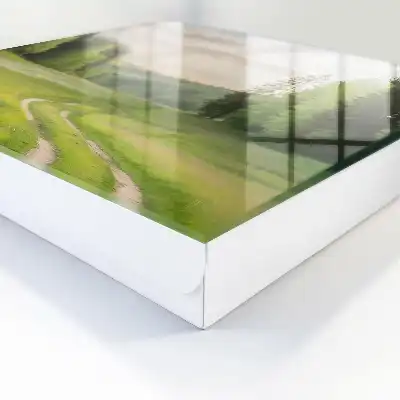 Decorative key box An idyllic landscape with fields and forests