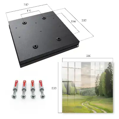 Decorative key box An idyllic landscape with fields and forests