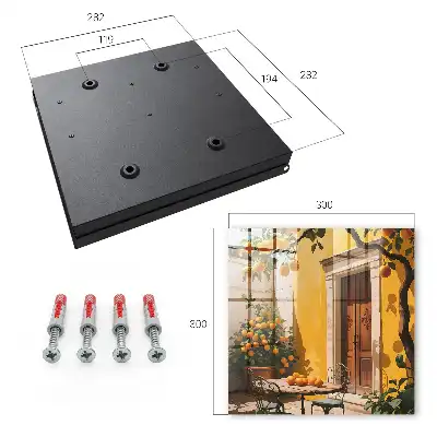 Wall mounted key cabinet Orange metal patio with chairs
