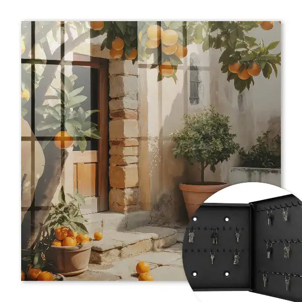 Key box for home Orange garden in an old building