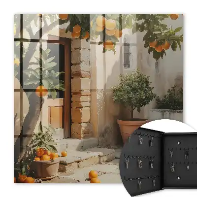 Key box for home Orange garden in an old building