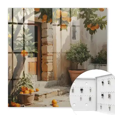 Key box for home Orange garden in an old building