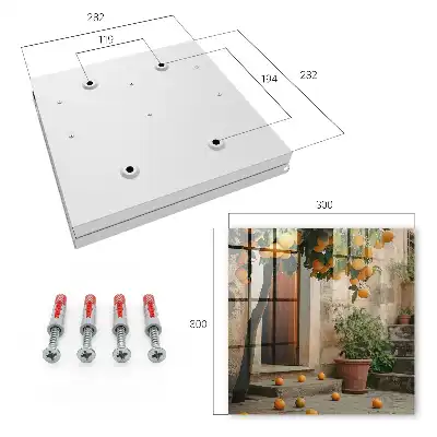 Decorative key box A warm patio full of greenery