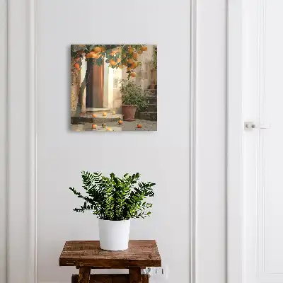 Decorative key box A warm patio full of greenery