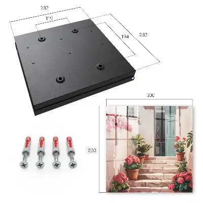 Wall mounted key cabinet Flowers stairs warm