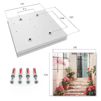 Wall mounted key cabinet Flowers stairs warm